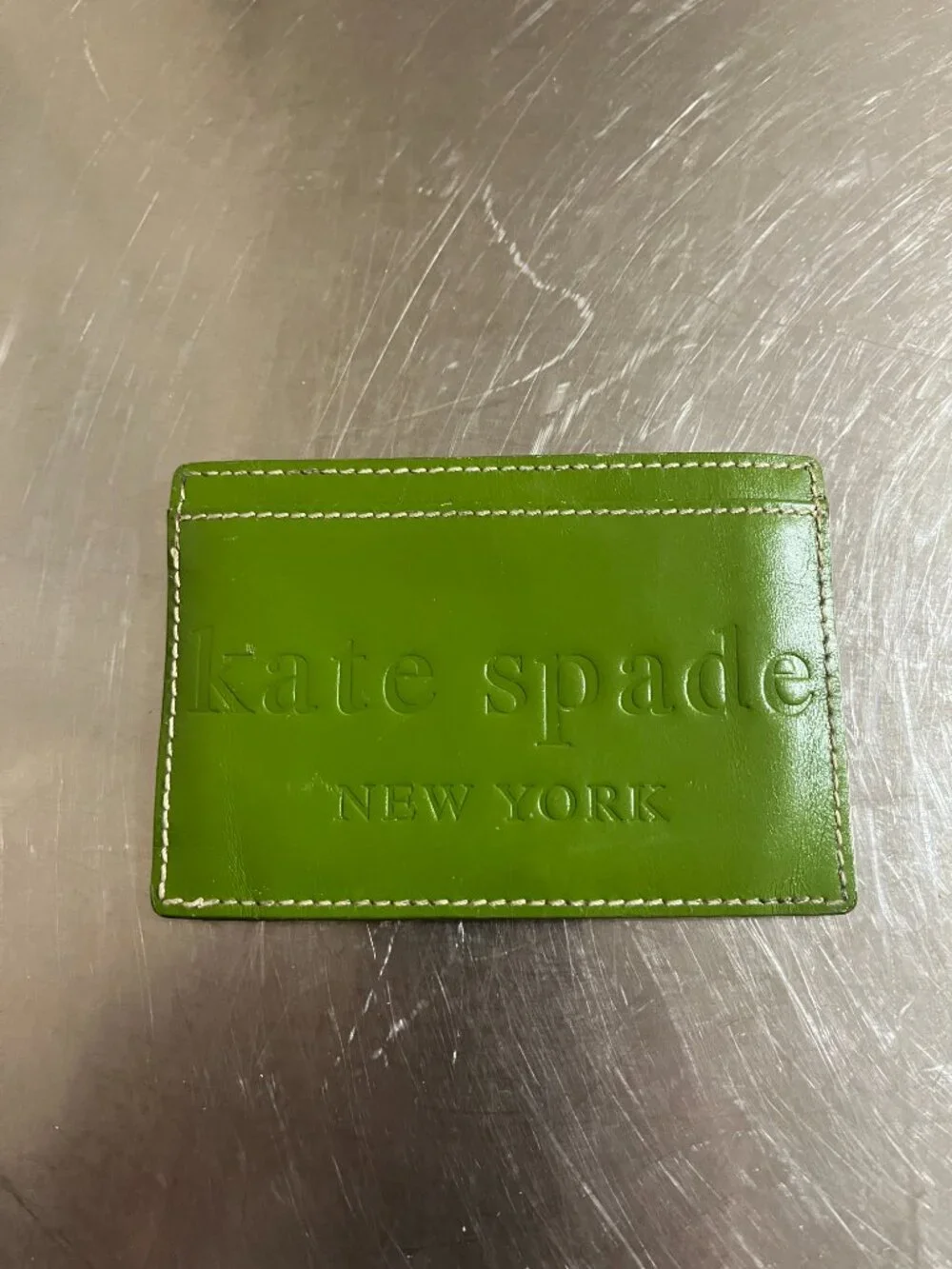 KATE SPADE Two Color sided Card Holder Green & Black